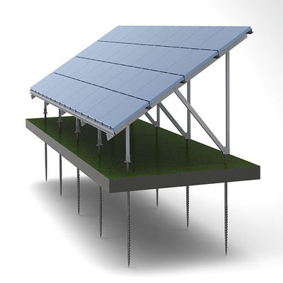 Application large de systèmes au sol de support de panneau solaire de pile de vis