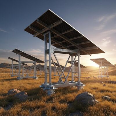 Un bon prix. Dégagement en hauteur de 8 à 15 Systèmes de montage au sol pour panneaux solaires optimisés pour une charge de vent jusqu'à 80 m par seconde avec profondeur illimitée en ligne