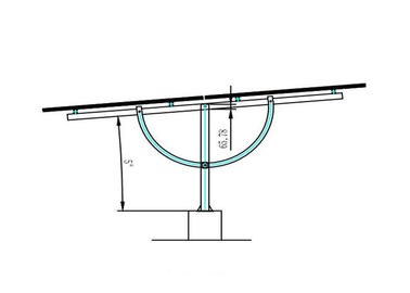 Un bon prix. Frameless en acier galvanisé à chaud de couleur adapté aux besoins du client par système réglable de support de picovolte en ligne