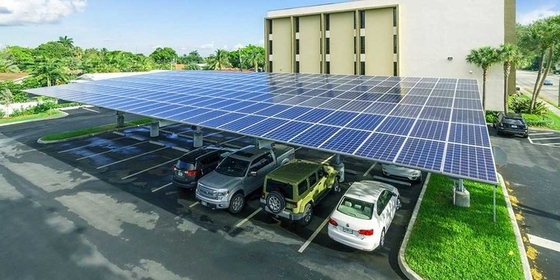 Un bon prix. Structure solaire de support solaire de systèmes d'abri de voiture solaire de montage de toit de triangle plat d'inclinaison réglable en ligne