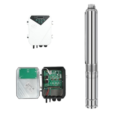 Un bon prix. Pompe solaire à puits submersible à haute tête avec port de sortie de 1,25 pouce, tension 48V/72V et tête maximale de 95m en ligne