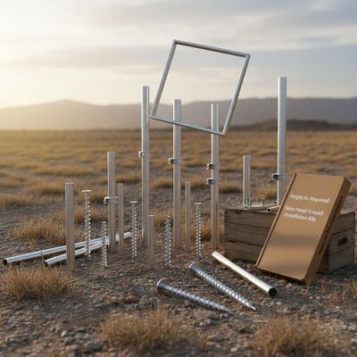Un bon prix. Hauteur selon les besoins Kit d'installation au sol de panneaux solaires offrant une profondeur illimitée permettant des réglages de hauteur personnalisés et un ancrage au sol sécurisé en ligne