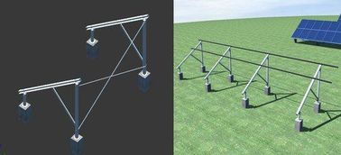 Un bon prix. Type bipolaire de systèmes au sol de support de panneau solaire de radier de béton en ligne