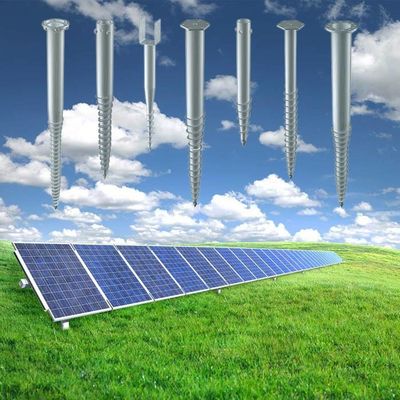 Un bon prix. 500~2500 la vis d'au sol de millimètre de longueur 76*1600/2000/2500 empile le système de support de panneau solaire de supports de picovolte en ligne