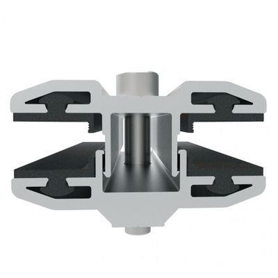 Un bon prix. Panneau solaire en alliage d'aluminium pinces de profilé d'extrusion cadre support double module en verre composants du système solaire en ligne