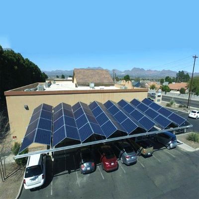 Un bon prix. Vers le haut du parking solaire 60kw de To130mph pour le système de montage au sol se garant de port de voiture en ligne