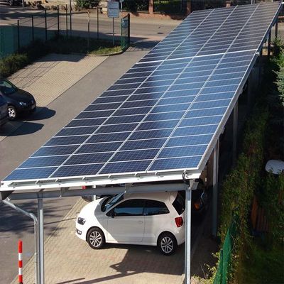 Structures solaires résidentielles galvanisées de parking d'immersion chaude sur la grille