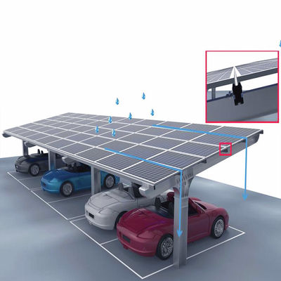 Un bon prix. Système de montage au sol galvanisé imperméable pour le hangar solaire de voiture en ligne