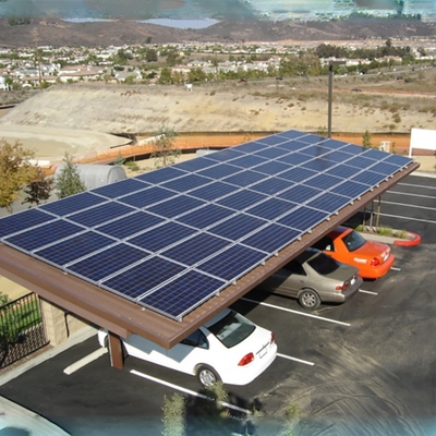 Un bon prix. Système de montage solaire monté solaire de parking solaire de structure d'au sol d'étirage de parking en aluminium en ligne
